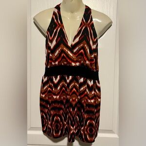 Sz4:Torrid halter blouse Chevron